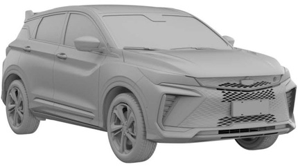 Компания GEELY запатентовала в РФ обновленный кроссовер GEELY COOLRAY 2023 модельного года
