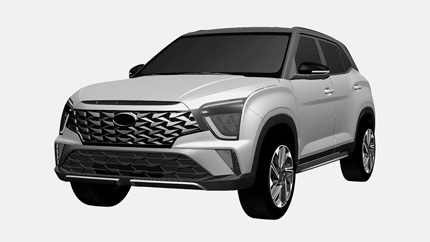 В России запатентован спортивный кроссовер Hyundai Creta N Line