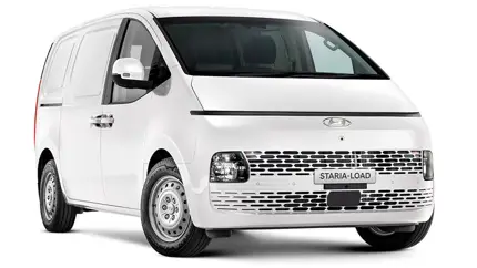 В России стартовали продажи новых фургонов Hyundai Staria Load с «космическим дизайном»