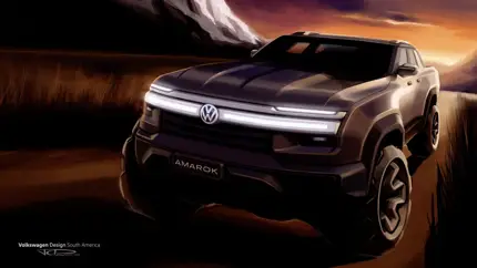 Появилось первое изображение нового пикапа Volkswagen Amarok