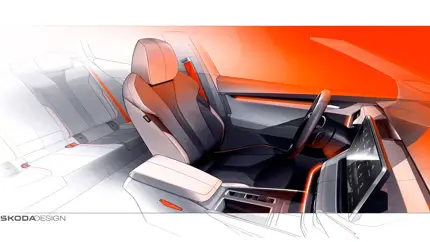 Skoda опубликовала изображение нового кроссовера с салоном из отходов
