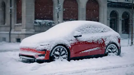 Снег оказался сильнее: лобовое стекло Tesla оттаивало полдня